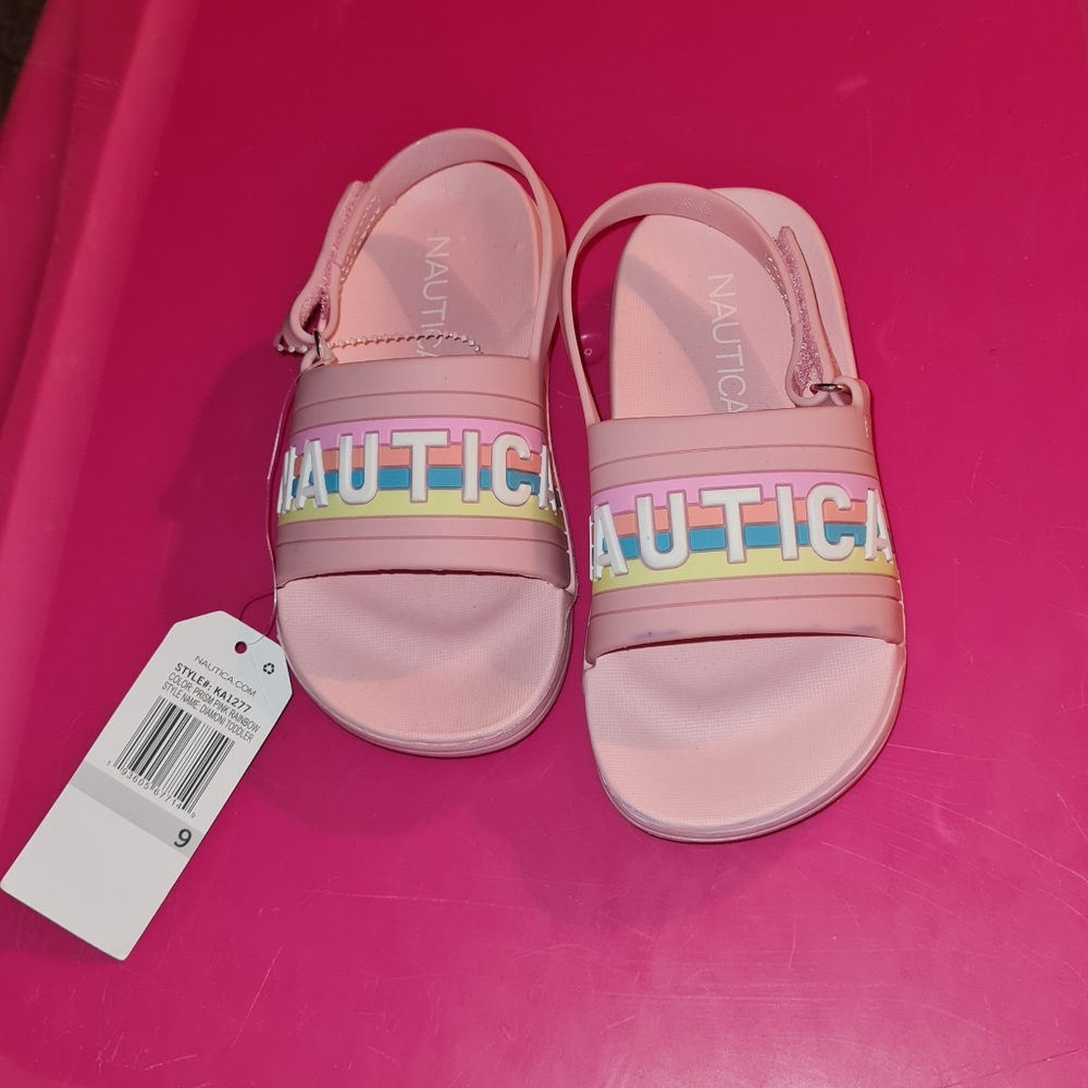 NWT Nautica Girls Athletic Slide Pool Sandal Size 9 Toddler